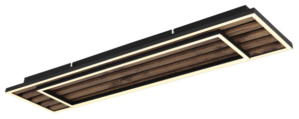 Deckenleuchte WOODY in schwarz aus Kunststoff