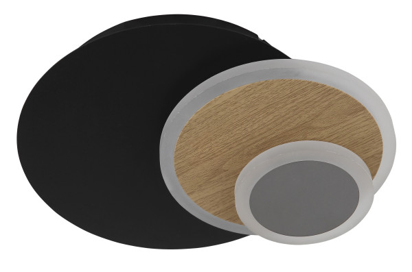 Wandleuchte ODONELL in schwarz aus Metall