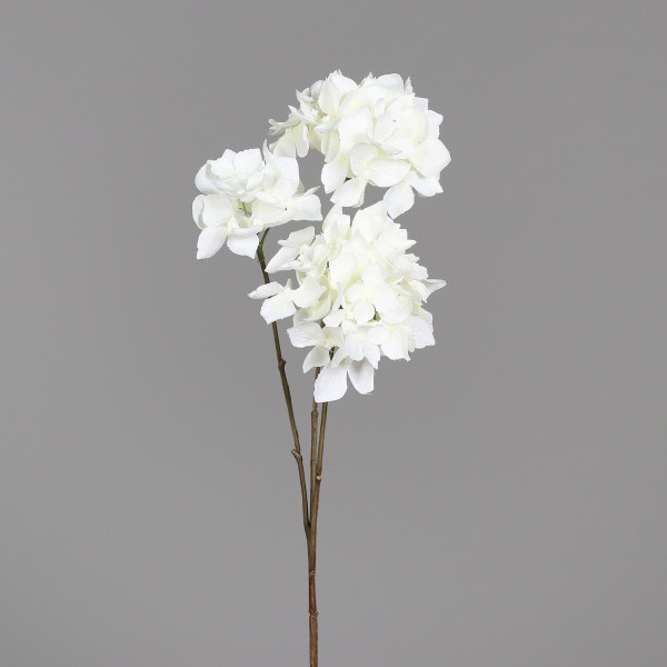 Kunstblume Hortensienzweig in creme aus Kunststoff