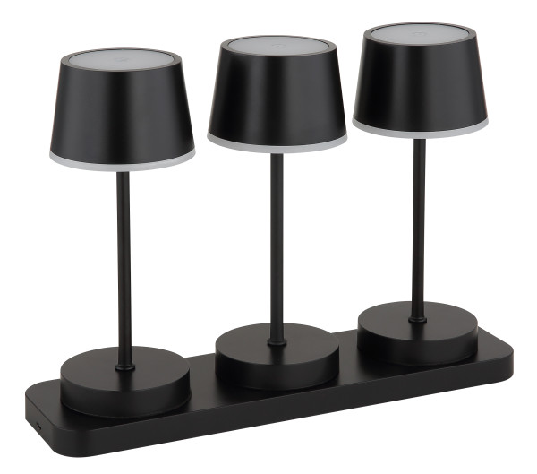 Tischleuchte DAWSON in schwarz aus Metall