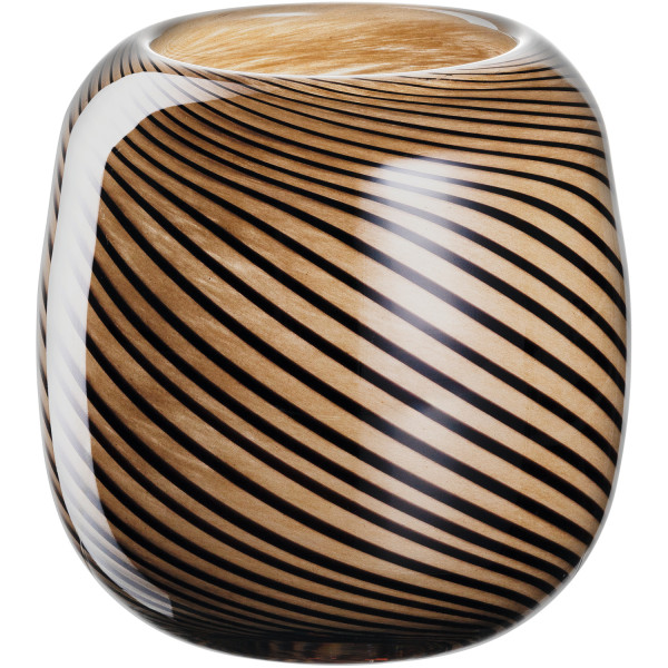 Vase LEONARDO FILO COLORI in braun aus Glas