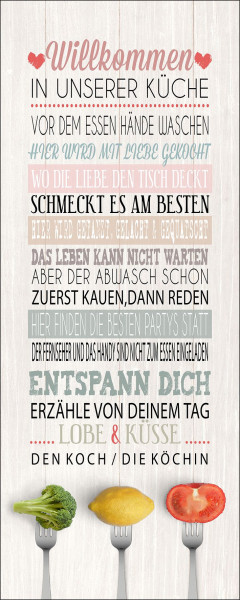 Glasbild KITCHEN SLOGAN I
