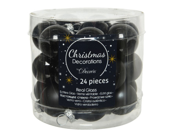 Weihnachtskugel-Box SCHWARZ in schwarz aus Glas