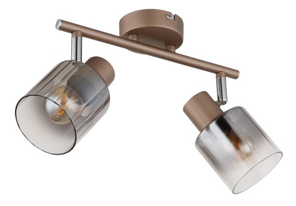 Strahler WALTON in braun aus Metall