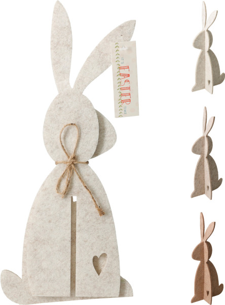 Hase in natur aus Filz