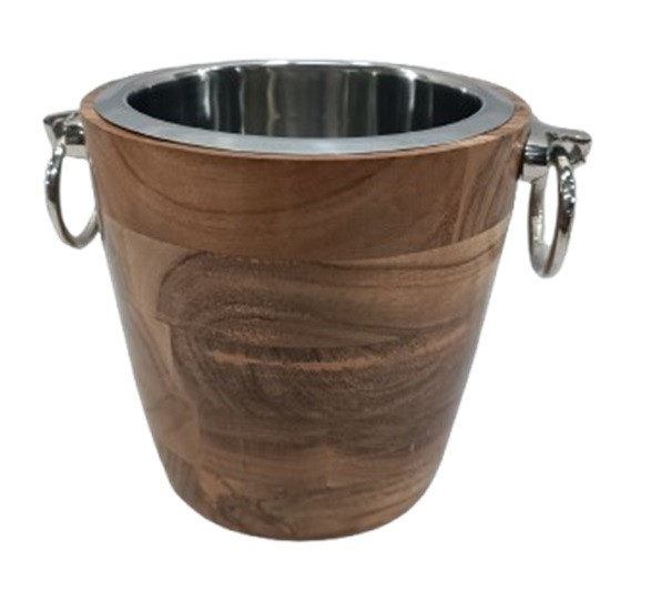 Weinkühler in braun aus Holz