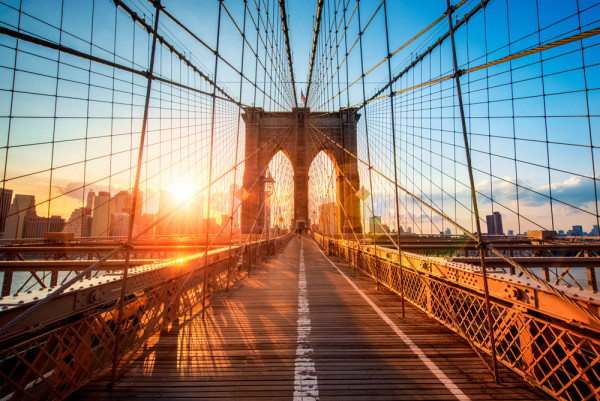 Akustikbild BROOKLYN BRIDGE aus Materialmix
