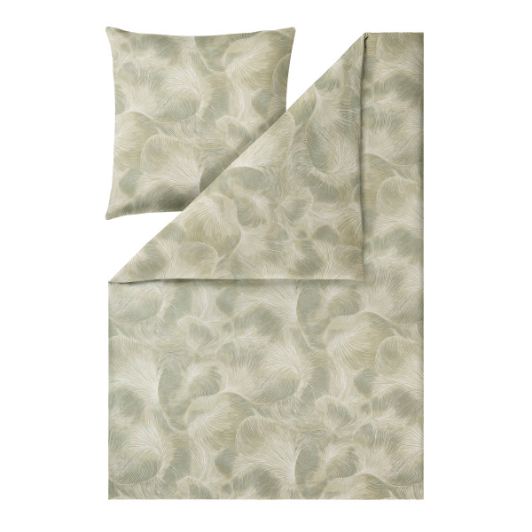 Bettwäsche MARCO Mako-Jersey in Khaki aus Baumwolle