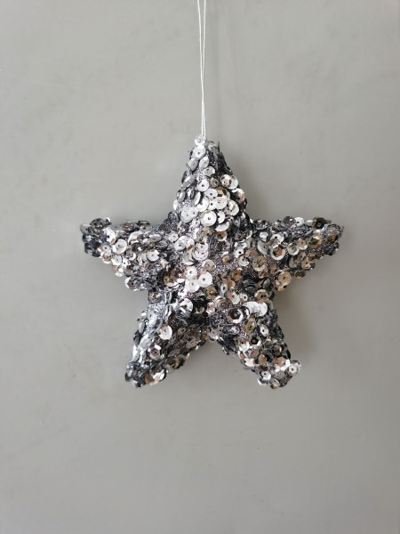 Christbaumschmuck Hänger Stern PAILLETTEN