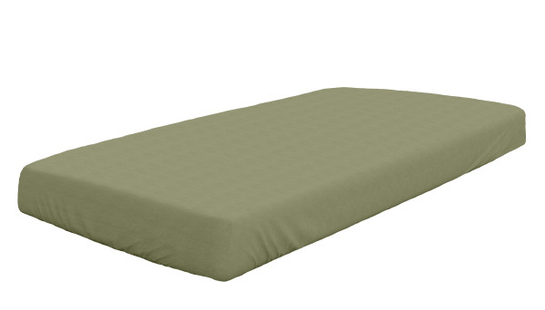 Spannbetttuch Biber oliv in oliv aus Baumwolle