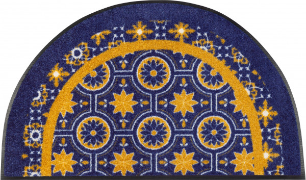 Fußmatte ROUND AZULEJO in mehrfarbig aus Polyamid