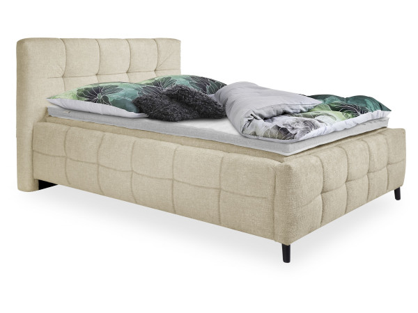 Polsterbett HARPER JACA in beige aus Stoff