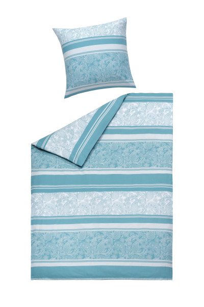 Bettwäsche DANA Flanell in türkis aus Baumwolle