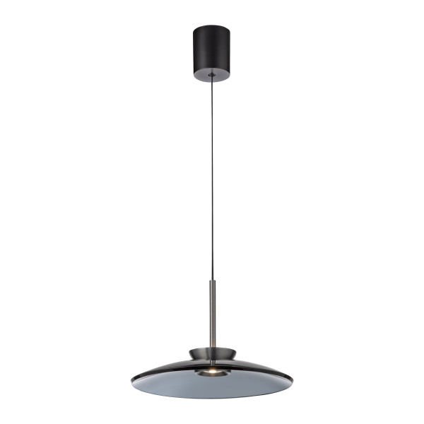 Pendelleuchte PURE E-MOON in platinfarben aus Glas