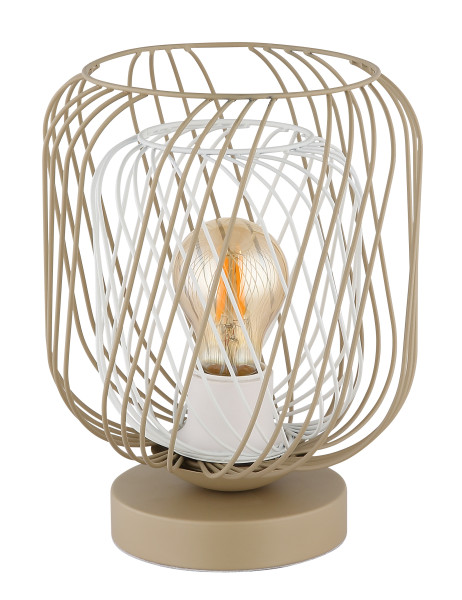 Tischleuchte DICHTI in sand aus Metall
