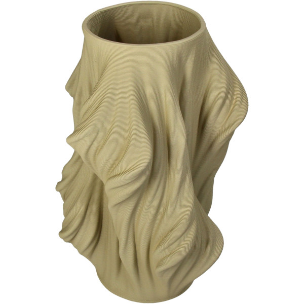 Vase in beige aus Porzellan