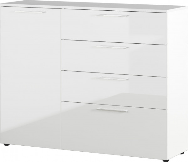 Highboard SUNNYVALE in weiß aus Holz