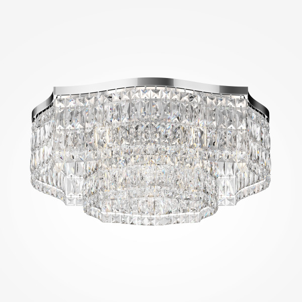 Deckenleuchte DUNE in chromfarben aus Metall