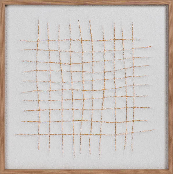 Gemälde LINES AND SHADOWS in creme aus Holz