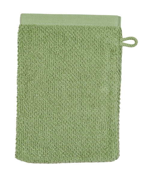 Waschhandschuh SELECTION in grün aus Baumwolle