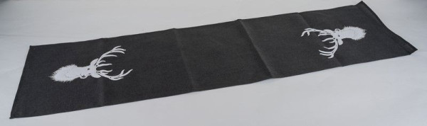 Tischläufer Hirsch in grau aus Polyester