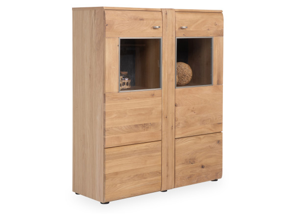 Vitrine HARPER IZAMAL in Alteiche aus Massivholz