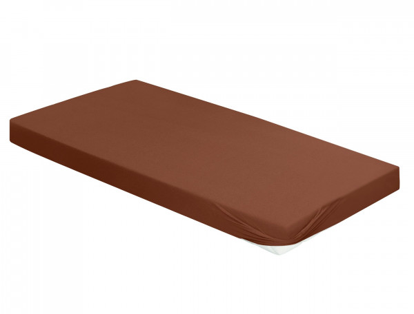 Spannbettlaken JUPITER Jersey in camel aus Baumwolle