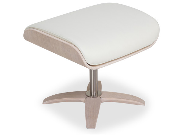 Hocker SANSIBAR ALESUND 2 in white aus Leder