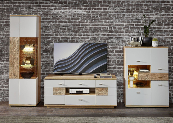 Highboard VAN COUVER in lichtgrau aus Dekor