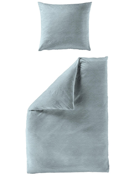 Bettwäsche SELIMA Seersucker in hellblau aus Baumwolle