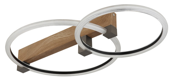 Deckenleuchte FLETCHER in HOLZOPTIK aus Metall