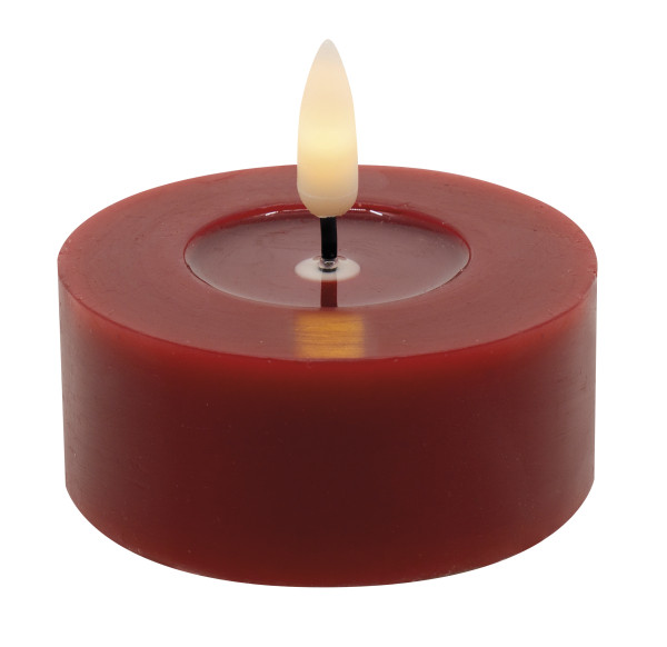 Teelicht LED 2er-Set WINTER in rot aus Wachs