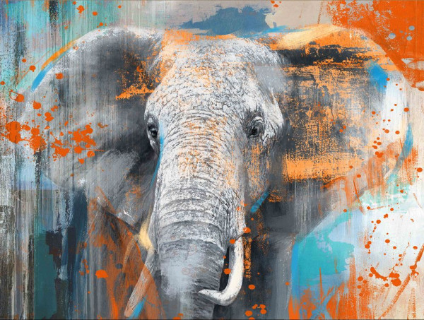 Keilrahmenbild POPART ELEFANT