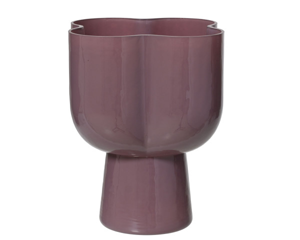 Vase in violett aus Glas