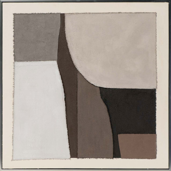Gemälde BROWN GEOMETRY in beige aus Holz