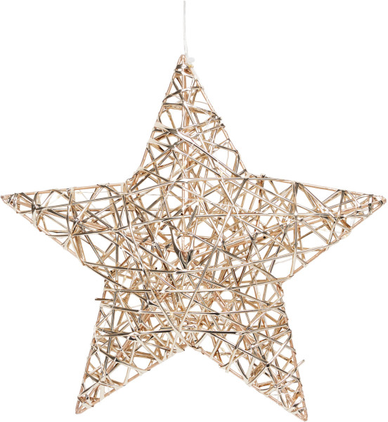 Weihnachtsstern LED in champagner aus Eisen