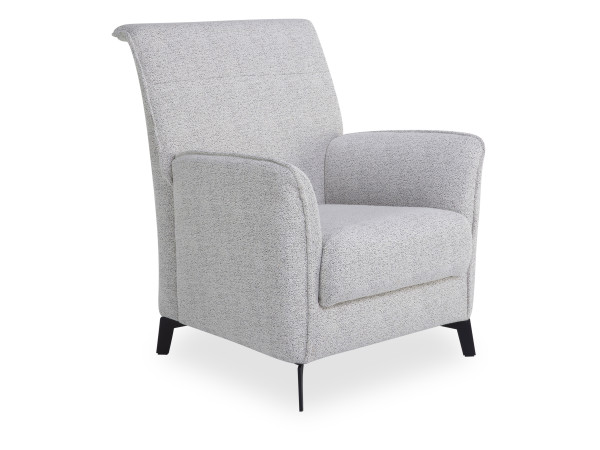 Hochlehnsessel MONDO PIATTO in weiß aus Stoff