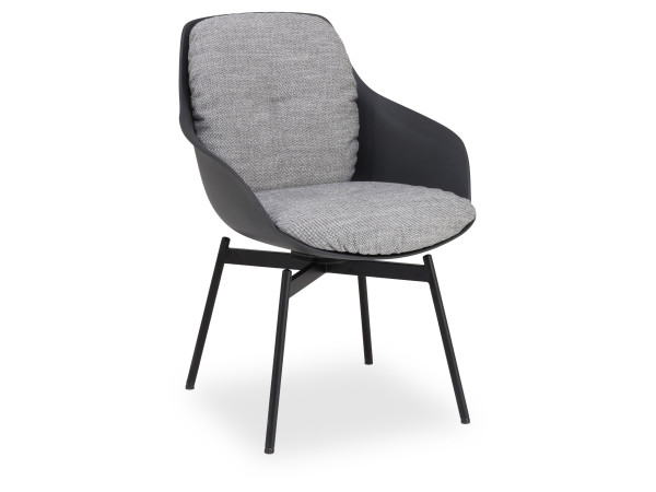 Stuhl ROLF BENZ 600 in schwarz/weiß