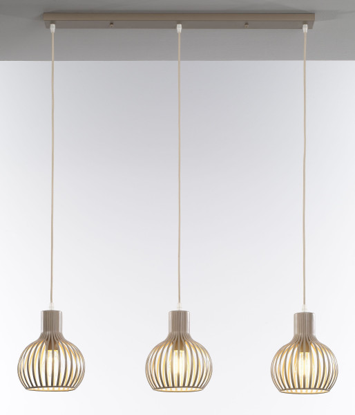 Pendelleuchte COLLIN II in beige aus Metall