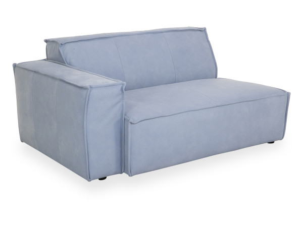 1,5 Sitzer URBINO in Lightblue aus Leder