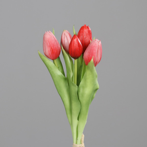 Kunstblume Tulpe in pink aus Kunststoff