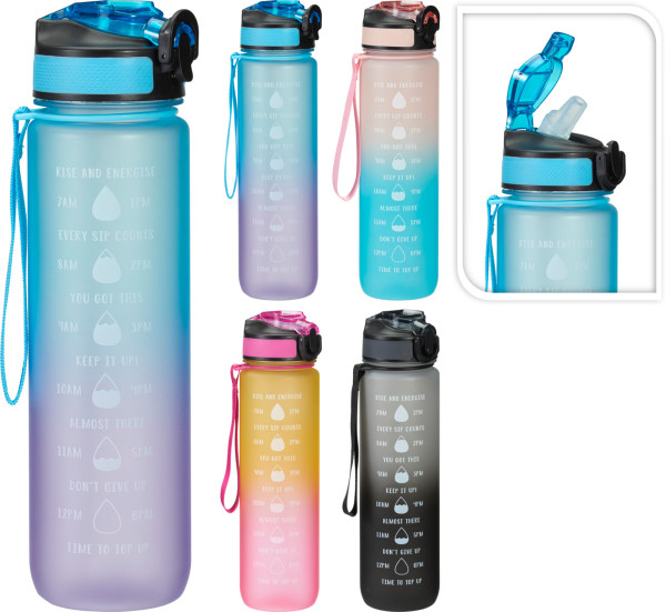 Trinkflasche SPORTI in mehrfarbig aus Kunststoff