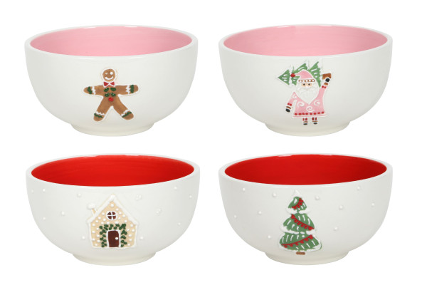 Müslischale X-MAS in weiß aus Steinzeug