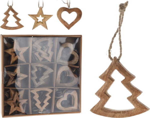 Christbaumschmuck Hänger STERN/TANNE/HERZ