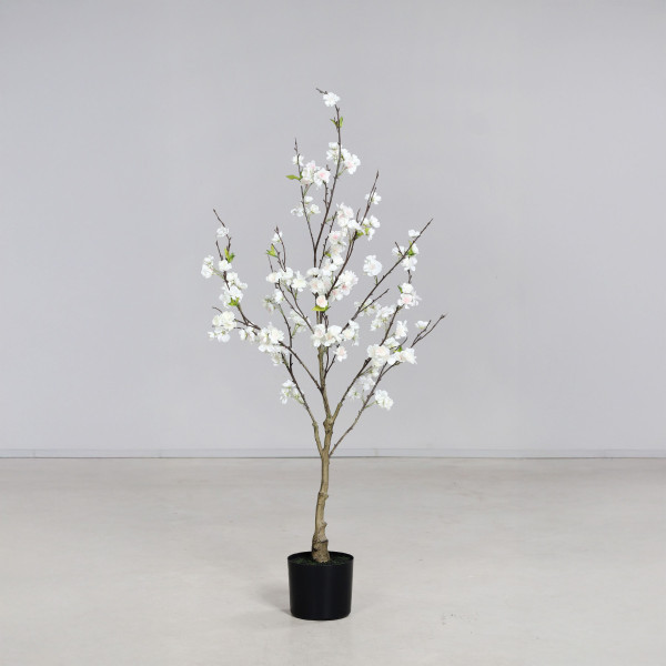 Kirschblütenbaum in weiß aus Kunststoff