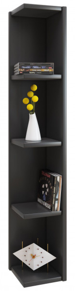 Regal Honsa-Stand in schwarz aus Folie
