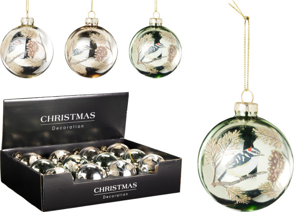 Weihnachtskugel BIRD aus Glas