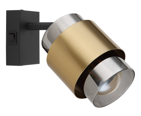 Wandspot MILLEY in schwarz aus Metall