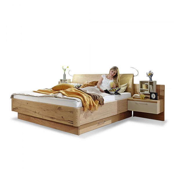 Holzbett MONDO AMADO in braun aus Furniert