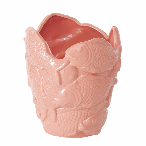 Übertopf PESCADO in rosa aus Porzellan